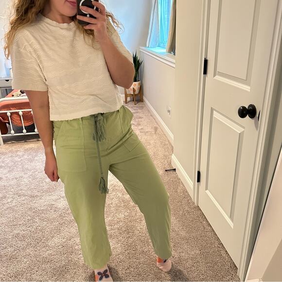 THE GREAT. Green Cotton Pants 30 - Picture 4 of 13